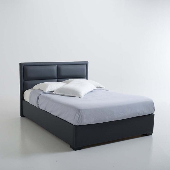 Кровать с подъемным механизмом Blax 140x190 темно-серого цвета