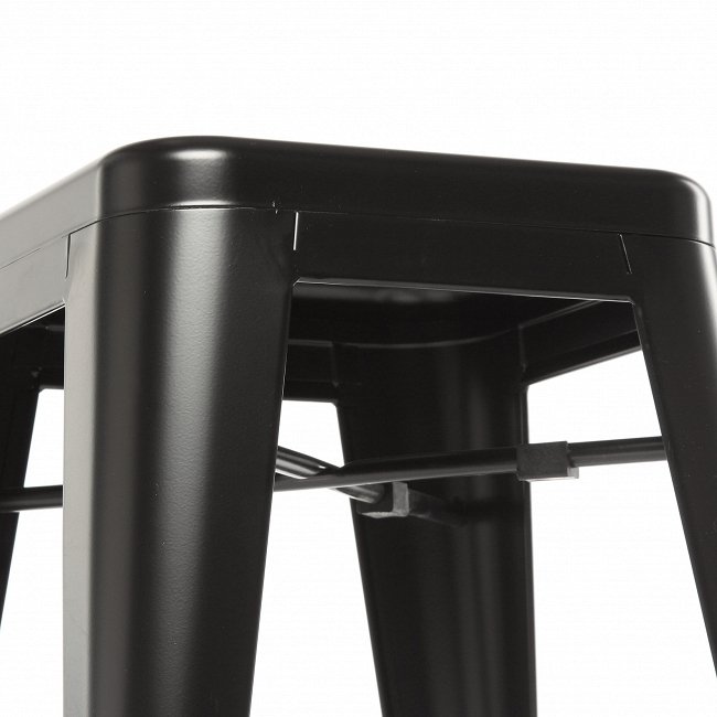 Стул полубарный черный из стали  - купить Барные стулья по цене 3605.0