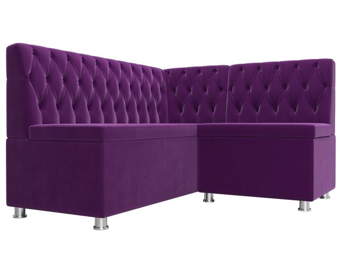 Кухонный угловой диван Мирта фиолетового цвета правый угол - лучшие Угловые диваны в INMYROOM