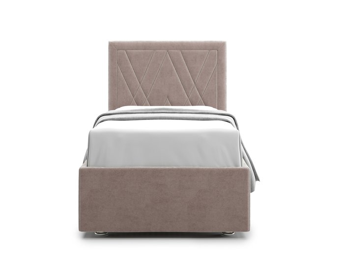 Кровать Premium Milana 2 90х200 коричнево-бежевого цвета с подъемным механизмом - купить Кровати для спальни по цене 60700.0