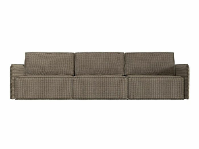 Прямой диван-кровать Либерти лонг бежево-коричневого цвета - купить Прямые диваны по цене 74999.0