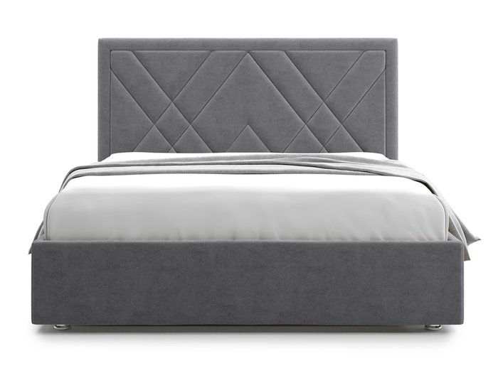 Кровать Premium Milana 2 160х200 серого цвета с подъемным механизмом - купить Кровати для спальни по цене 73400.0