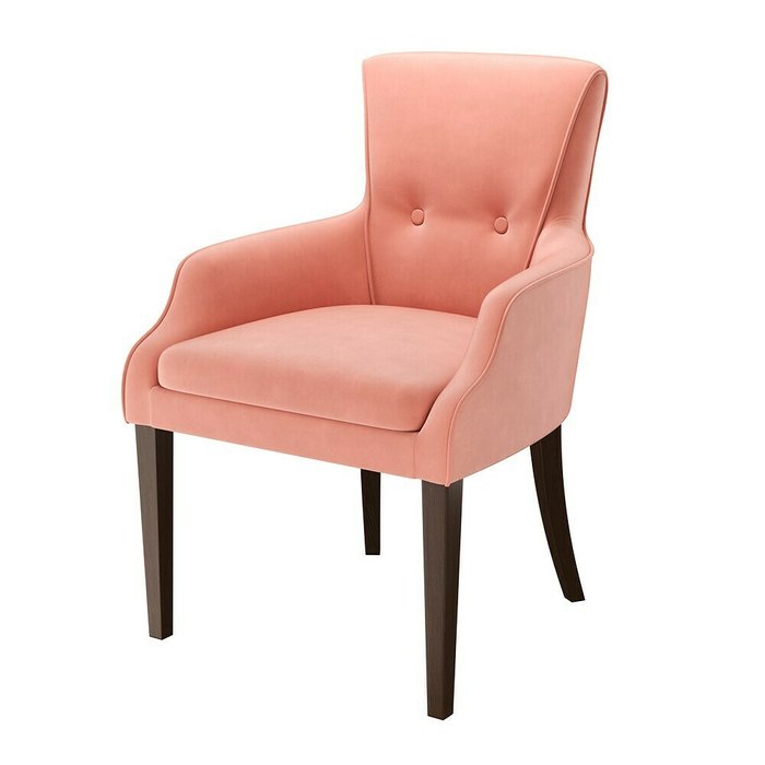 Стул-кресло мягкий Yukka розового цвета