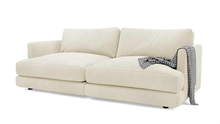 Прямой диван-кровать Ибица светло-бежевого цвета