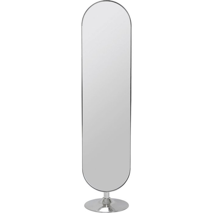 Зеркало напольное Curve в серебрянной раме