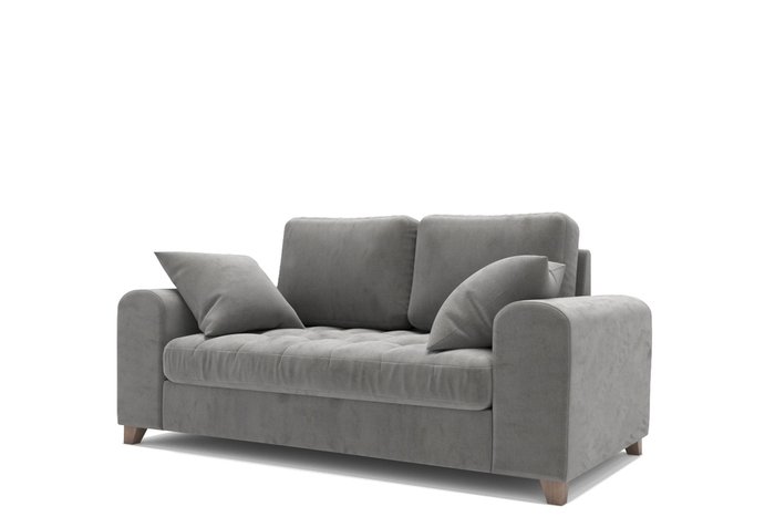  Диван Vittorio MT двухместный серый - лучшие Прямые диваны в INMYROOM