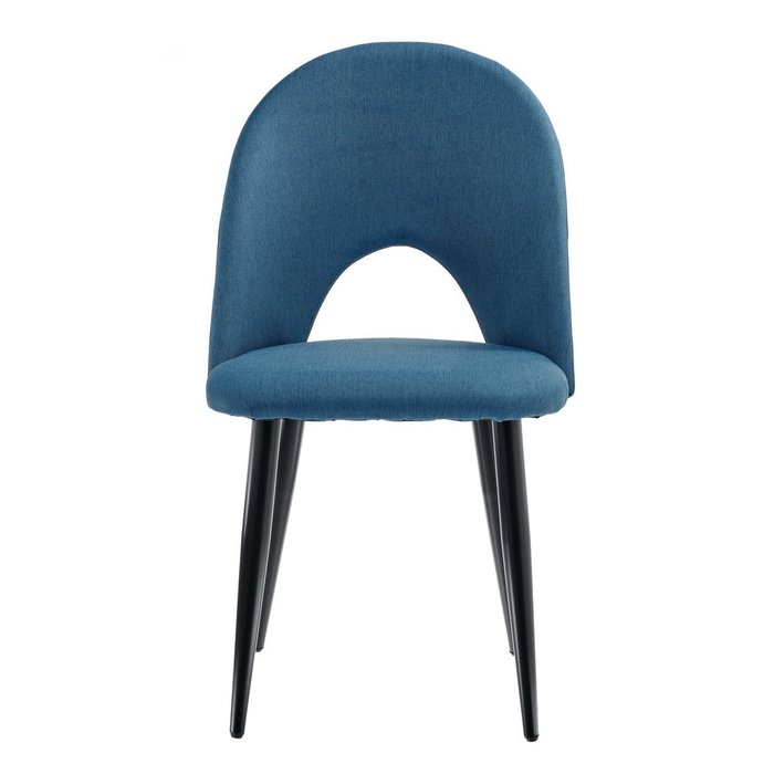 Стул Cleo голубого цвета с черным ножками - купить Обеденные стулья по цене 4770.0