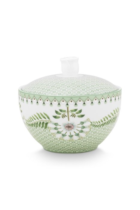 Сахарница Lily&Lotus Tiles Light Green светло-зеленого цвета - купить Емкости для хранения по цене 2489.0 Сахарница Lily&Lotus Tiles Light Green светло-зеленого цвета - купить Емкости для хранения по цене 2489.0