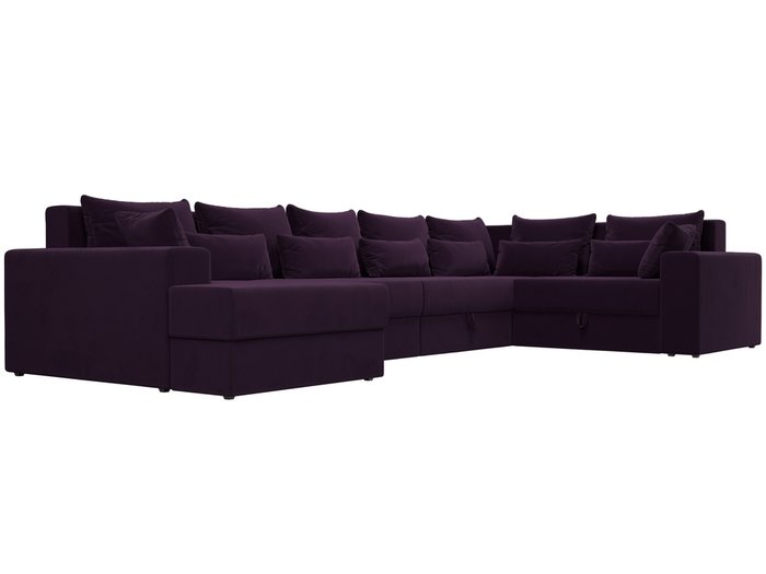 Угловой диван-кровать Мэдисон фиолетового цвета правый угол - лучшие Угловые диваны в INMYROOM