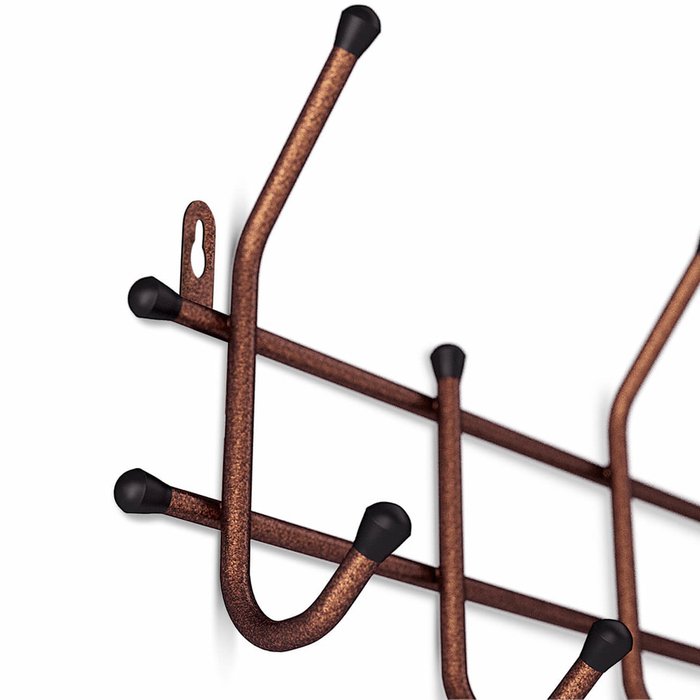 Вешалка настенная Стандарт коричневого цвета - купить Настенные вешалки по цене 485.0