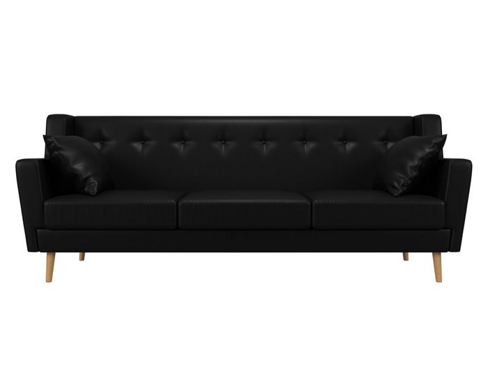 Диван Брайтон черного цвета (экокожа) - купить Прямые диваны по цене 36999.0