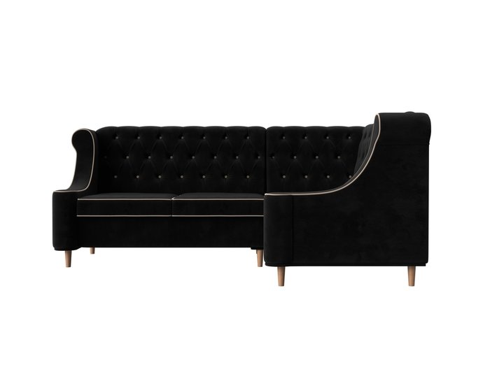 Угловой диван Бронкс черного цвета правый угол - купить Угловые диваны по цене 64999.0