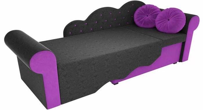 Диван-кровать Тедди фиолетово-черного цвета  - лучшие Прямые диваны в INMYROOM