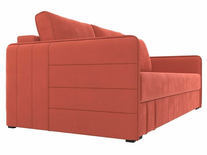 Прямой диван-кровать Слим кораллового цвета с пружинным блоком - лучшие Прямые диваны в INMYROOM