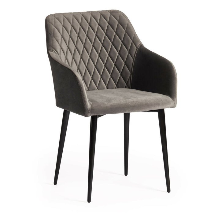 Комплект из четырех стульев-кресел Bremo серого цвета - купить Обеденные стулья по цене 27280.0