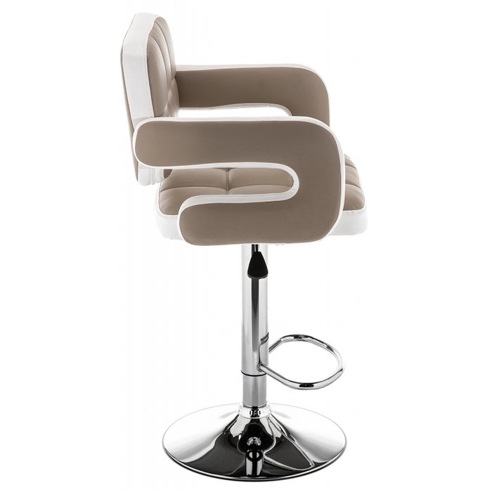 Барный стул Bent бежево-белого цвета - лучшие Барные стулья в INMYROOM