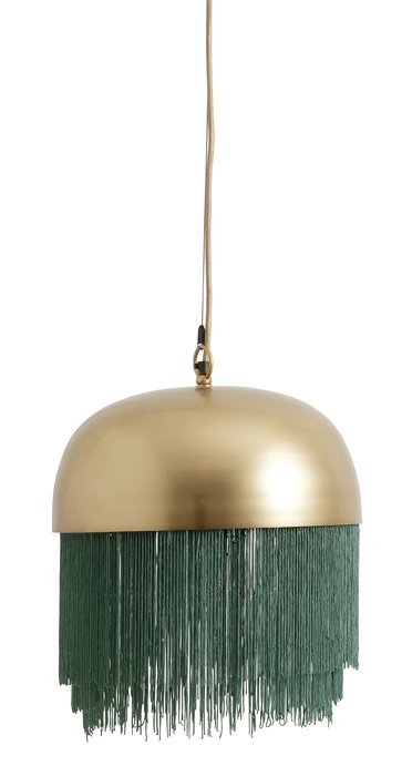 Подвесной светильник с зеленой бахромой