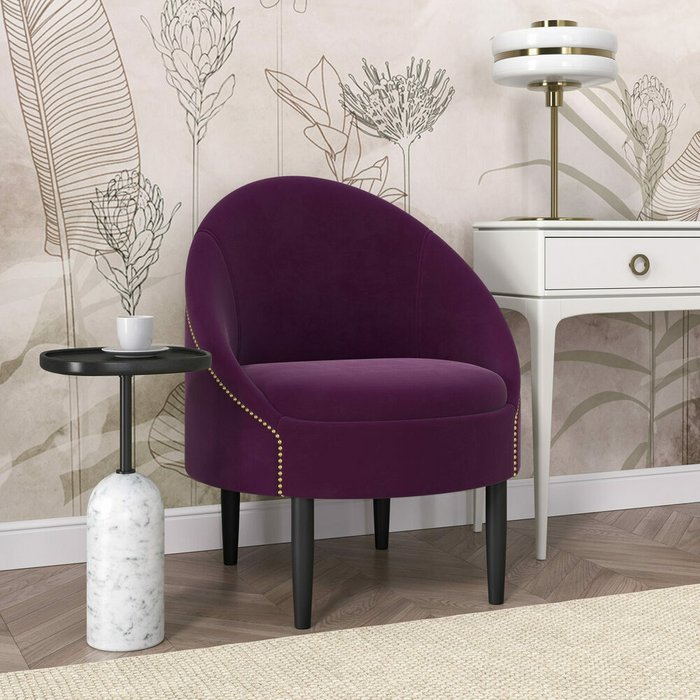 Кресло Мадрид фиолетового цвета - лучшие Интерьерные кресла в INMYROOM