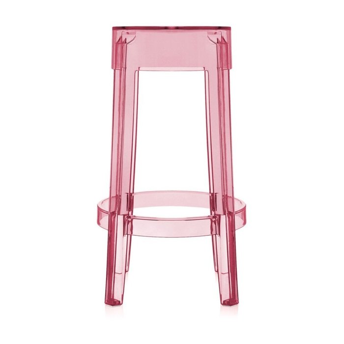 Стул барный Charles Ghost розового цвета  - купить Барные стулья по цене 25920.0