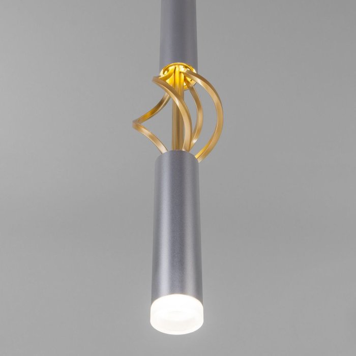 Подвесной светодиодный светильник 50191/1 LED матовое серебро/матовое золото Lance - лучшие Подвесные светильники в INMYROOM