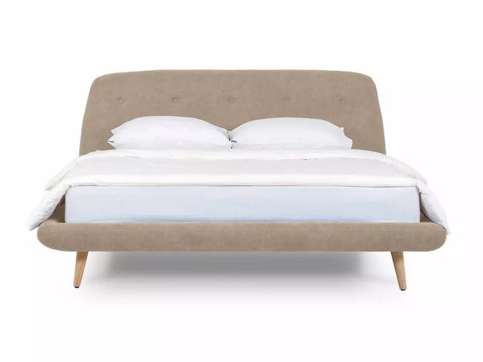 Кровать Loa 160х200 бежевого цвета 