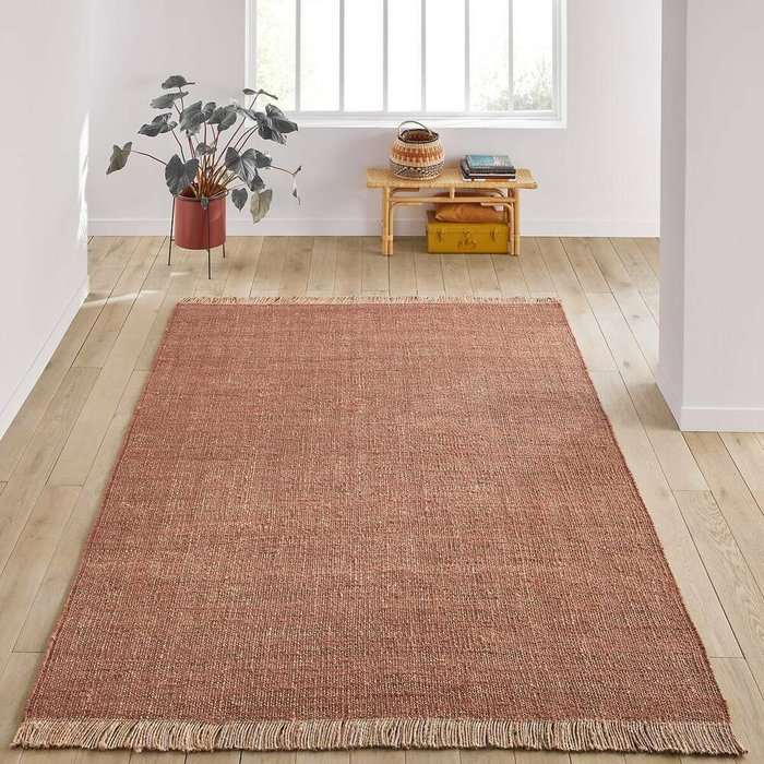 Ковер из джута Babak 200x290 коричневого цвета - купить Ковры по цене 30974.0
