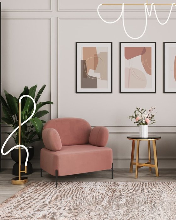 Кресло Кэнди пыльно-розового цвета - лучшие Интерьерные кресла в INMYROOM