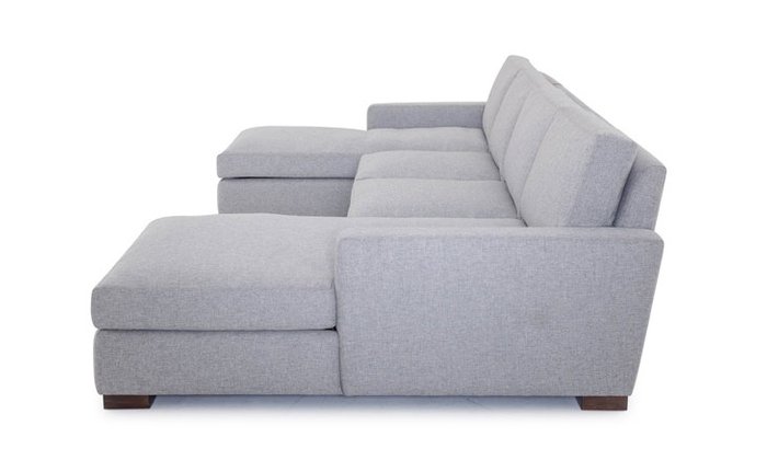 Модульный п-образный угловой диван серого цвета - купить Угловые диваны по цене 176900.0