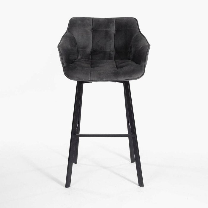 Стул полубарный вращающийся Авиано темно-серого цвета - купить Барные стулья по цене 16500.0