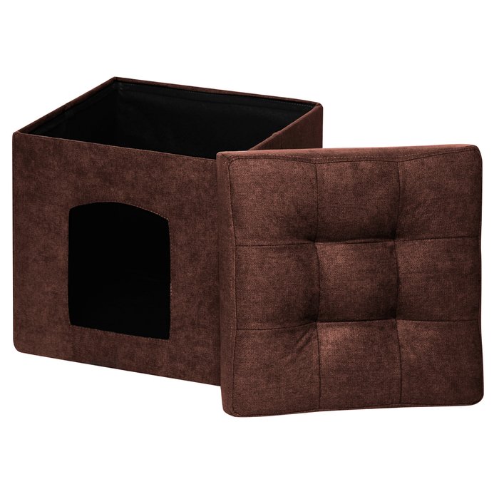 Пуфик складной для животных коричневого цвета - лучшие Мебель для домашних питомцев в INMYROOM