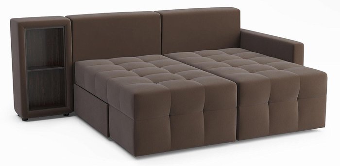 Угловой диван-кровать Кельн коричневого цвета правый - лучшие Угловые диваны в INMYROOM Угловой диван-кровать Кельн коричневого цвета правый - лучшие Угловые диваны в INMYROOM