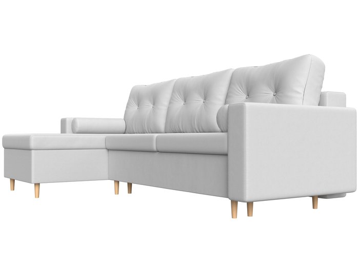 Угловой диван-кровать Белфаст белого цвета (экокожа) левый угол - лучшие Угловые диваны в INMYROOM