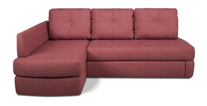 Угловой диван-кровать Арно красного цвета