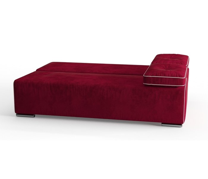 Диван-кровать Роклин в обивке из велюра бордового цвета - лучшие Прямые диваны в INMYROOM