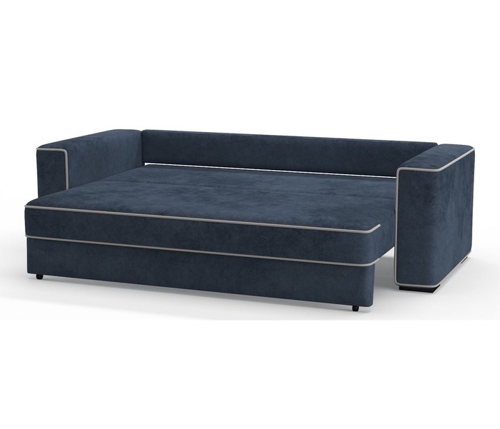 Диван-кровать Аваллон в обивке из велюра темно-синего цвета - лучшие Прямые диваны в INMYROOM