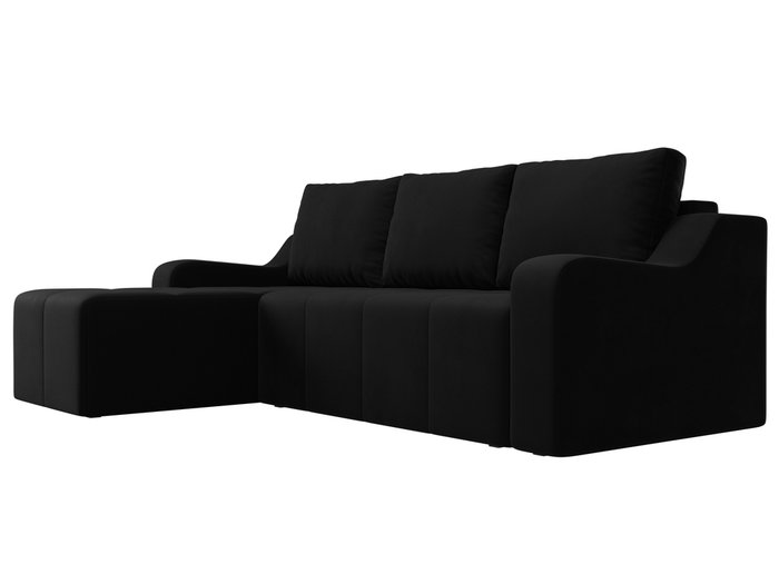 Угловой диван-кровать Элида черного цвета левый угол - лучшие Угловые диваны в INMYROOM