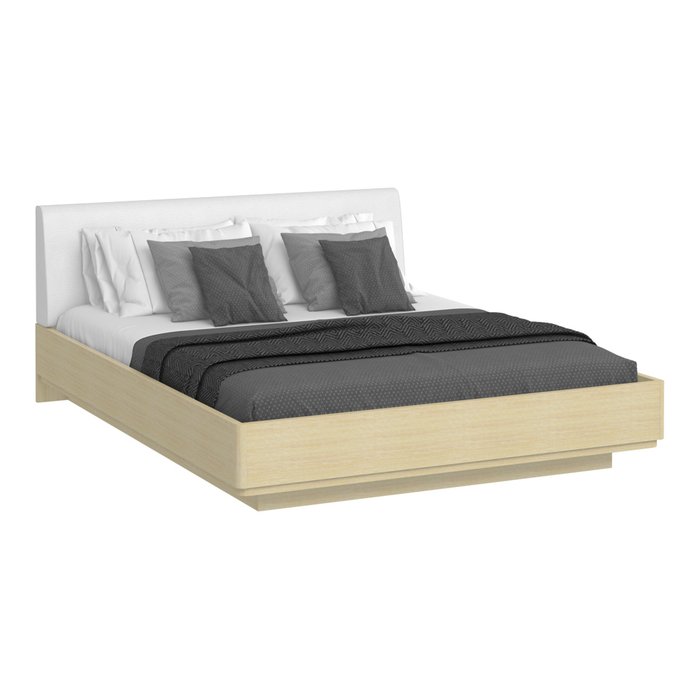 Кровать Элеонора 180х200 с изголовьем белого цвета и подъемным механизмом - купить Кровати для спальни по цене 87510.0