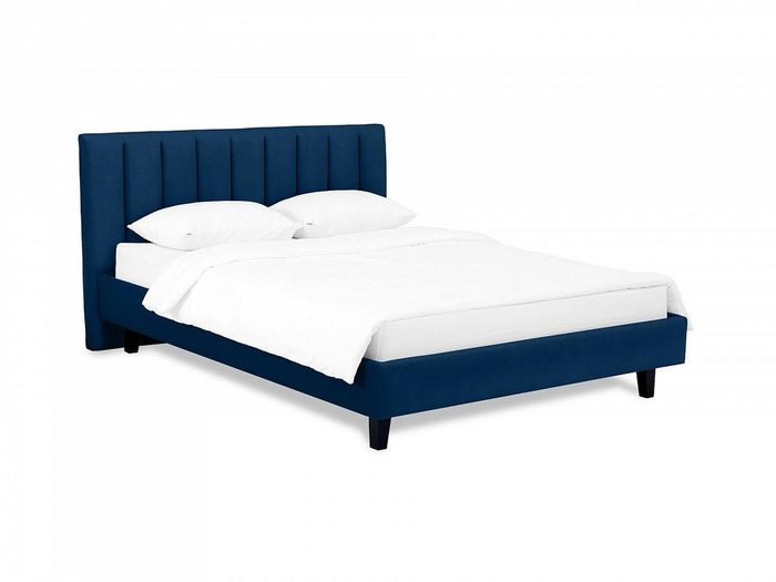 Кровать Queen Sofia L 160х200 темно-синего цвета - купить Кровати для спальни по цене 43740.0