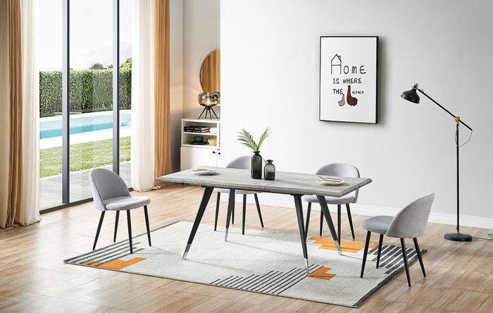 Стол раскладной Dusseldorf серого цвета - купить Обеденные столы по цене 33536.0