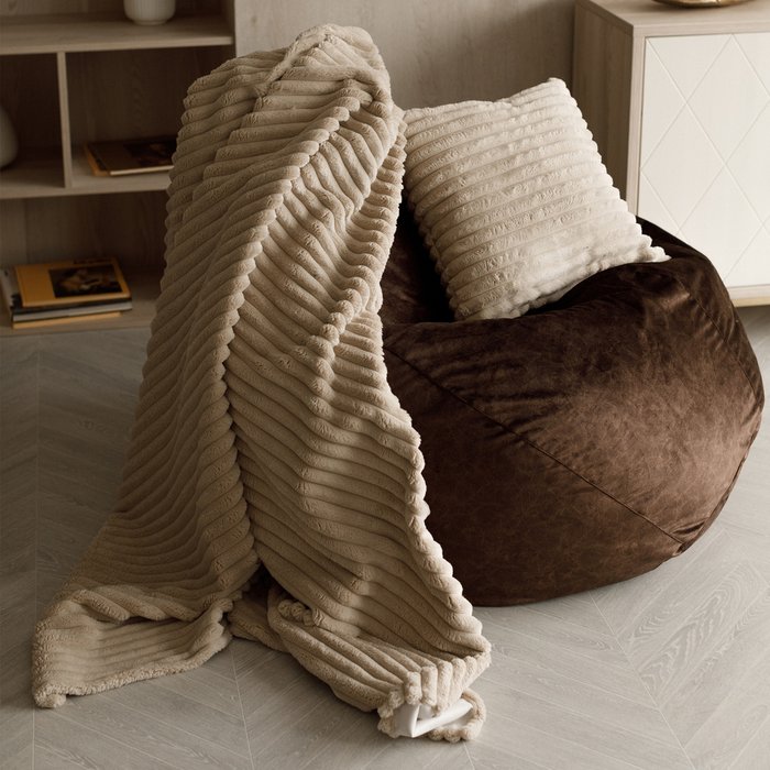 Декоративная подушка Cozy 45х45 бежевого цвета - купить Декоративные подушки по цене 1590.0
