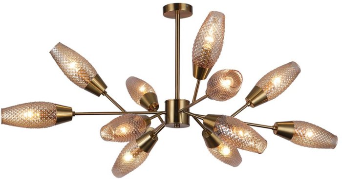 Люстра на штанге Desire 10165/12PL Copper (стекло, цвет янтарный) Люстра на штанге Desire 10165/12PL Copper (стекло, цвет янтарный)