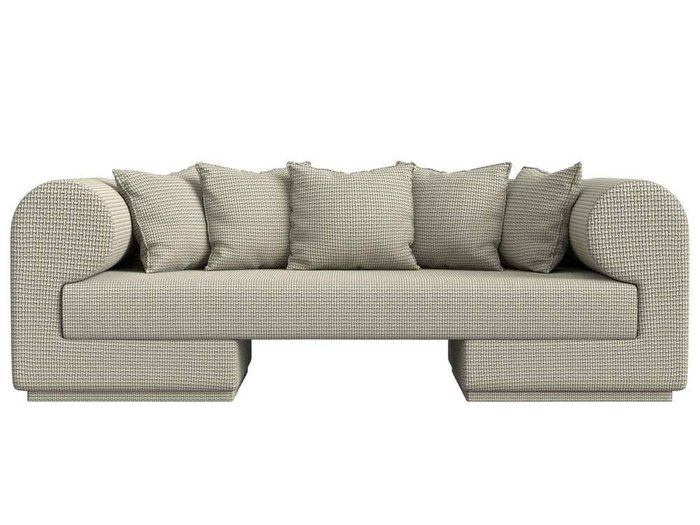 Прямой диван Кипр серо-бежевого цвета - купить Прямые диваны по цене 47999.0