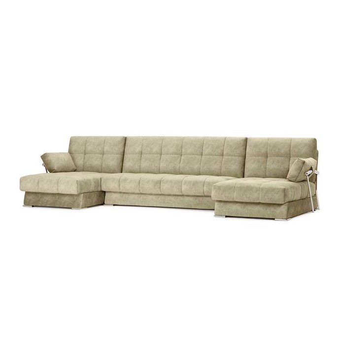 П-образный модульный диван-кровать Дудинка Ламбре бежевого цвета - купить Угловые диваны по цене 92990.0