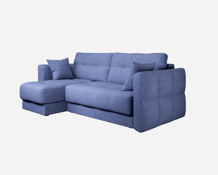 Диван-кровать угловой левый Ricco синего цвета - купить Угловые диваны по цене 80289.0