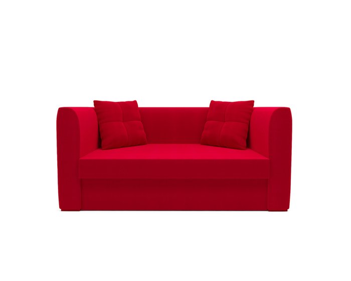 Прямой диван-кровать Ассоль красного цвета - купить Прямые диваны по цене 19090.0