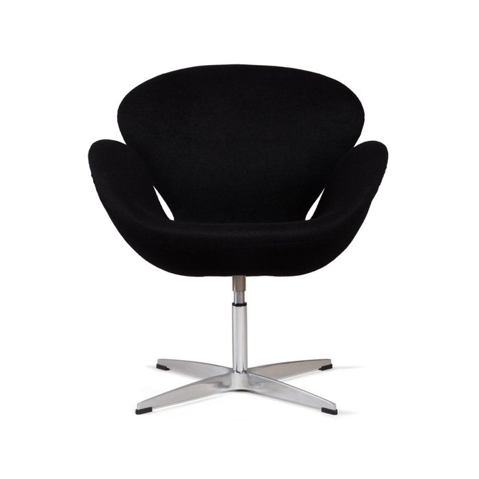 Кресло Swan черного цвета - купить Интерьерные кресла по цене 25149.0
