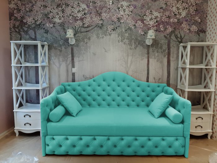 Диван-кровать Прованс зеленого-цвета - купить Прямые диваны по цене 98180.0