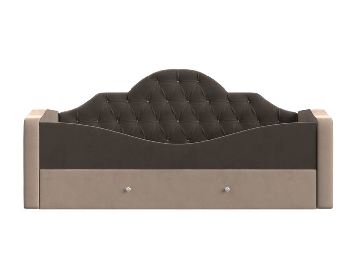 Детская кровать Скаут 72х160 коричнево-бежевого цвета  - купить Одноярусные кроватки по цене 37990.0