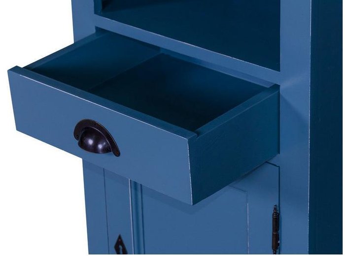 Шкаф для ванной Брюгге синего цвета - лучшие Стеллажи в INMYROOM