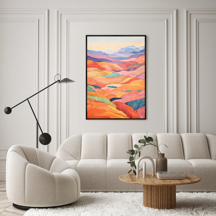 Репродукция картины Landscape collection, Patchwork carpet, No 1, 2024г. - лучшие Картины в INMYROOM